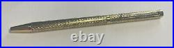 Vermeil Sterling Silver Ballpoint Pen With Diamond Clip Gold Tone