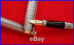 Very Early Parker 75 Fountain Pen in Sterling Silver with F-M 14K Nib Scarce