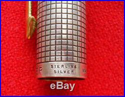Very Early Parker 75 Fountain Pen in Sterling Silver with F-M 14K Nib Scarce