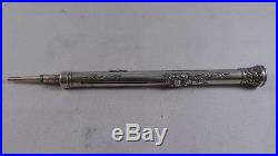 Very Nice Antique Sterling Silver Pen and Pencil circa 1880