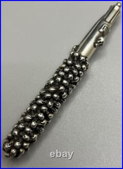 Very RARE. 925 Sterling Silver Designer STANLEY GUESS Multi Tip Skull Pen 144g