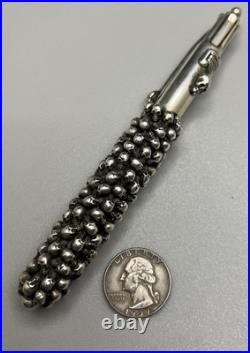 Very RARE. 925 Sterling Silver Designer STANLEY GUESS Multi Tip Skull Pen 144g