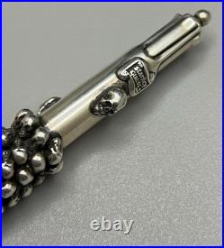 Very RARE. 925 Sterling Silver Designer STANLEY GUESS Multi Tip Skull Pen 144g