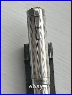 Very Rare Waterman Lady Patricia STERLING SILVER SHERATON LINED Fountain Pen