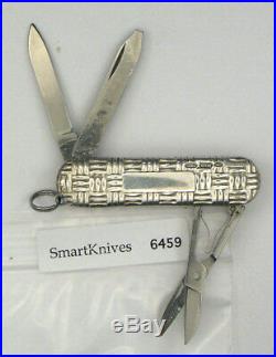 Victorinox Basketweave Sterling Silver swiss army knife. New, retired #6459