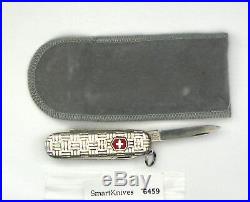 Victorinox Basketweave Sterling Silver swiss army knife. New, retired #6459