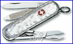 Victorinox Swiss Army Knife Classic SD Sterling Silver Hammered 0.6221.76 BNIB