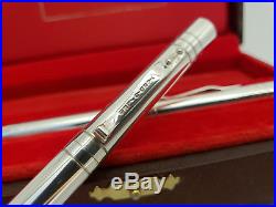 VintageYard-O-Led Sterling Silver 925 M 18K Nib Fountain Pen + Mechanical Pencil
