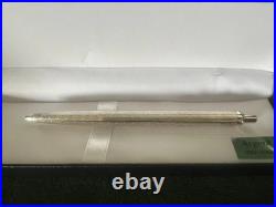 Vintage 925 Solid Silver Guilloché Click Ballpoint Pen
