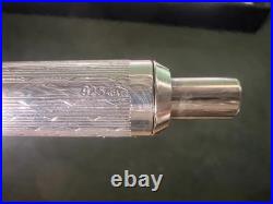 Vintage 925 Solid Silver Guilloché Click Ballpoint Pen