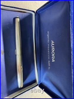 Vintage Aurora 98 Sterling Silver Fountain Pen 14k M (read Description)