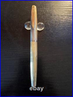 Vintage Aurora Fountain Pen, Sterling Silver 925, Gold plated. Hooded gold nib