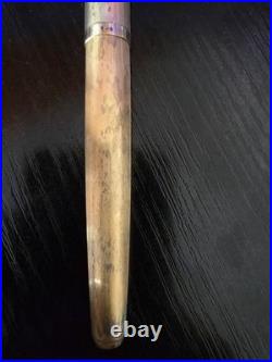 Vintage Aurora Fountain Pen, Sterling Silver 925, Gold plated. Hooded gold nib