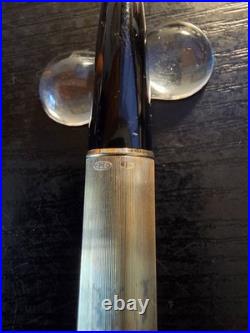 Vintage Aurora Fountain Pen, Sterling Silver 925, Gold plated. Hooded gold nib