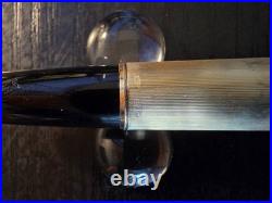 Vintage Aurora Fountain Pen, Sterling Silver 925, Gold plated. Hooded gold nib