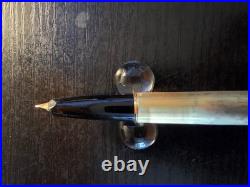 Vintage Aurora Fountain Pen, Sterling Silver 925, Gold plated. Hooded gold nib