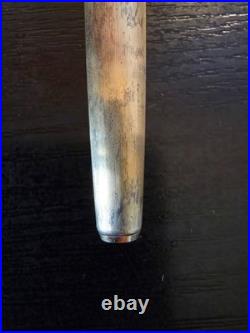 Vintage Aurora Fountain Pen, Sterling Silver 925, Gold plated. Hooded gold nib