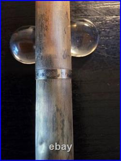 Vintage Aurora Fountain Pen, Sterling Silver 925, Gold plated. Hooded gold nib