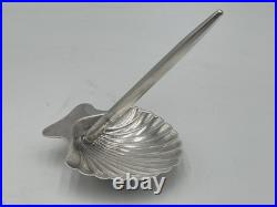 Vintage Authentic Tiffany & Co. Scallop Shell pen holder. 925 silver & pen