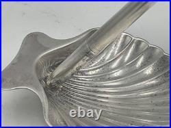 Vintage Authentic Tiffany & Co. Scallop Shell pen holder. 925 silver & pen