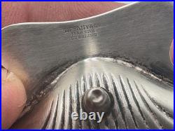 Vintage Authentic Tiffany & Co. Scallop Shell pen holder. 925 silver & pen