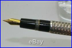 Vintage BARCLAY 1304 Centropen Large 835 Sterling Silver Fountain Pen Restored
