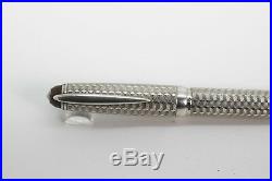 Vintage BARCLAY 1304 Centropen OS Sterling Silver Waves Fountain Pen Working