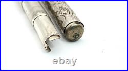 Vintage Birmingham Sterling Silver Pen Holder Made In England Hallmarks For 1910