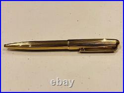 Vintage Bossert & Erhard Barley & Pinstripe Gold Vermeil Sterling Ballpoint Pen
