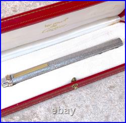 Vintage Cartier Ballpoint Pen Vendome Trinity 925 Sterling Silver with Box