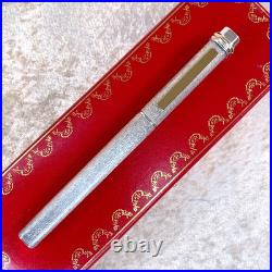 Vintage Cartier Ballpoint Pen Vendome Trinity 925 Sterling Silver with Box