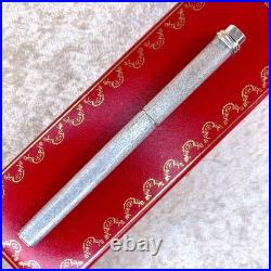Vintage Cartier Ballpoint Pen Vendome Trinity 925 Sterling Silver with Box