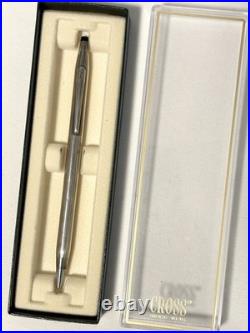 Vintage Cross Classic Century Sterling Silver Ballpoint Pen Made In USA With Box