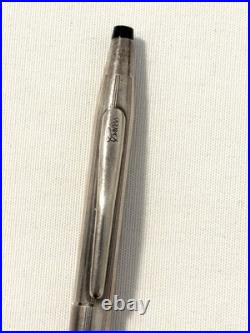 Vintage Cross Classic Century Sterling Silver Ballpoint Pen Made In USA With Box