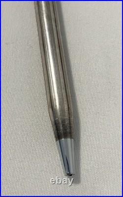 Vintage Cross Classic Century Sterling Silver Ballpoint Pen Made In USA With Box