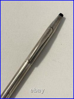 Vintage Cross Classic Century Sterling Silver Ballpoint Pen Made In USA With Box