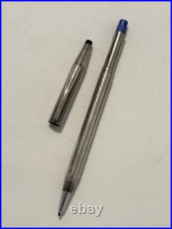 Vintage Cross Classic Century Sterling Silver Ballpoint Pen Made In USA With Box