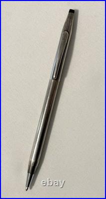 Vintage Cross Classic Century Sterling Silver Ballpoint Pen Made In USA With Box