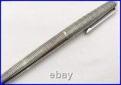 Vintage FOUNTAIN PEN Pilot Custom STERLING SILVER 18k White Gold Nib. 1977 model