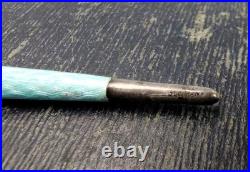 Vintage German Sterling Silver and Blue Guilloche Enamel Pencil Set