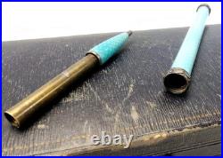Vintage German Sterling Silver and Blue Guilloche Enamel Pencil Set