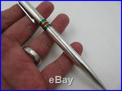 Vintage Gucci Sterling Silver Enamel Ball Point Pen