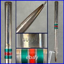 Vintage Gucci Sterling Silver Metal Ballpoint Twist Pen Tarnished S-15000