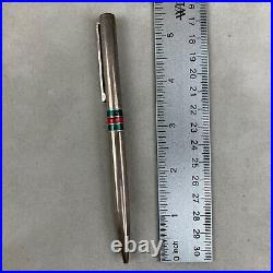 Vintage Gucci Sterling Silver Metal Ballpoint Twist Pen Tarnished S-15000