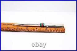 Vintage Gucci Sterling Silver Red & Green Enamel Stripes Ballpoint Pen Italy