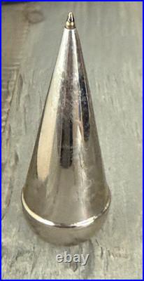 Vintage HERMES Sterling Silver Plate Balancing Ball Point Pen Modernist France