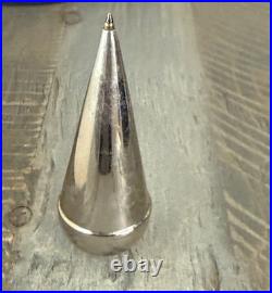 Vintage HERMES Sterling Silver Plate Balancing Ball Point Pen Modernist France
