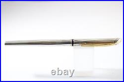 Vintage Lined 925 Sterling Silver Medium Fountain Pen, GT (Cased & Ink)