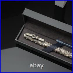 Vintage Luxury Writing 925 Antique Silver Parker Fountain Pen with Refill
