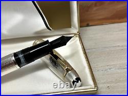 Vintage MONTBLANC Meisterstuck Solitaire Barley Sterling Silver 146 Fountain Pen